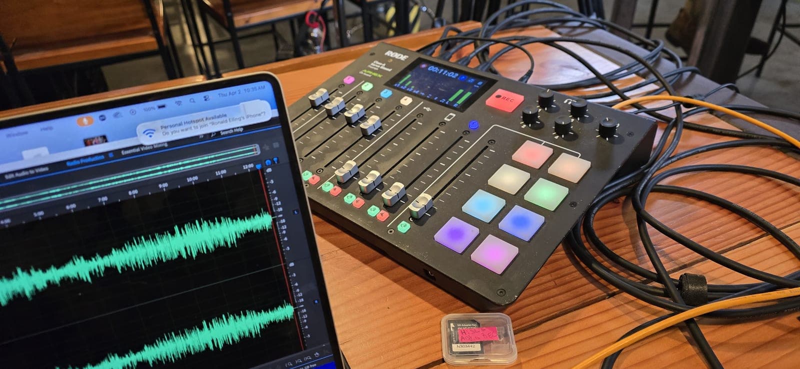 Audio and production monitoring during a content shoot