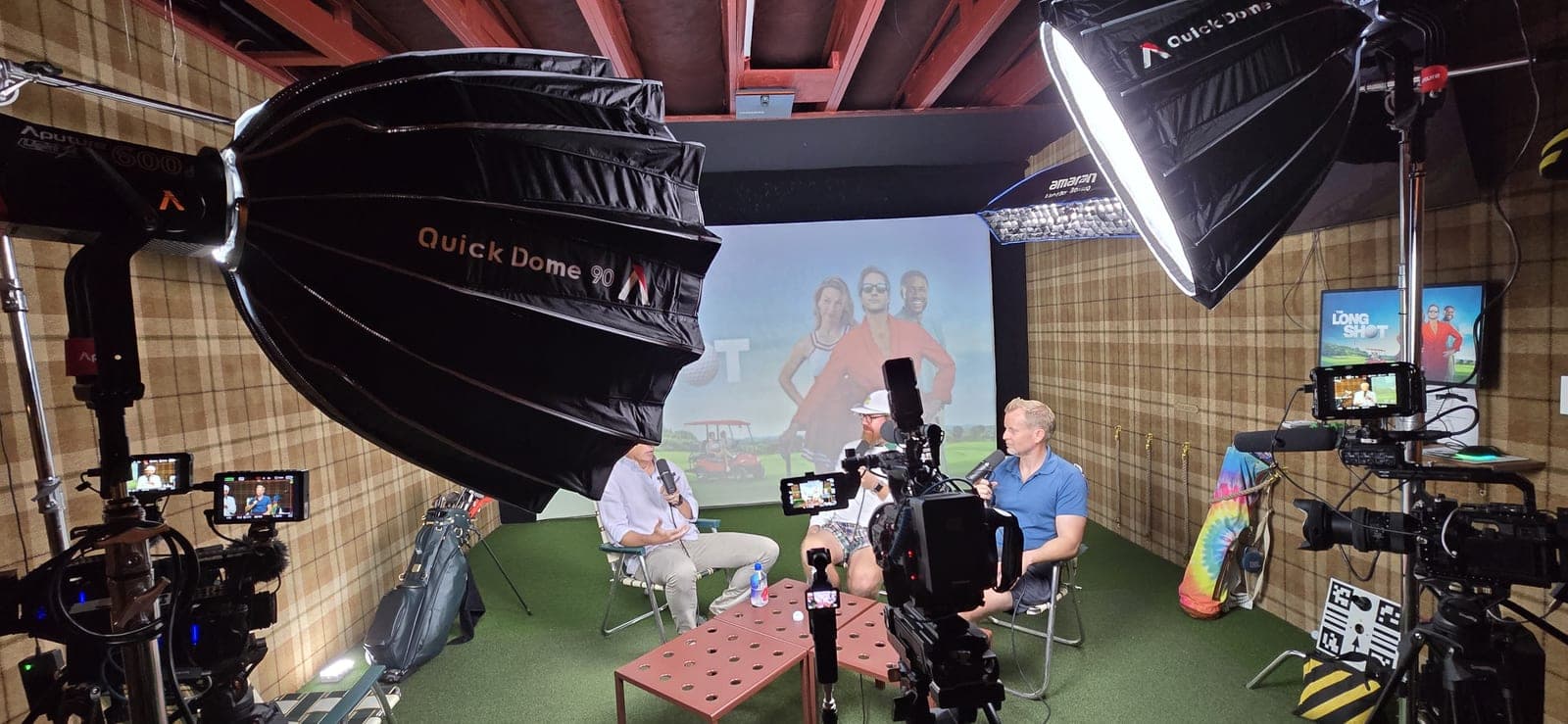 Lighting setup for a business media shoot